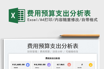 2021費(fèi)用預(yù)算支出分析表免費(fèi)下載