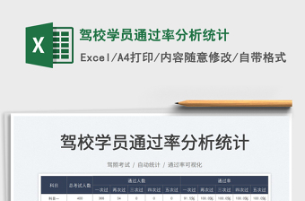2022駕校學(xué)員通過率分析統(tǒng)計免費下載