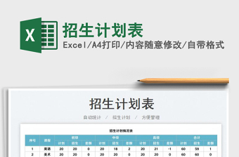 2022招生計(jì)劃表免費(fèi)下載