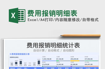 2022費用報銷明細表免費下載