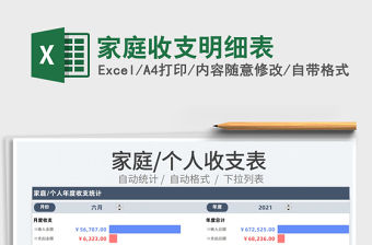 2022家庭收支明細表免費下載