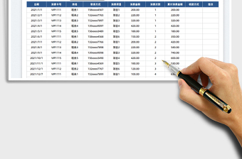 2022消費(fèi)記錄表免費(fèi)下載