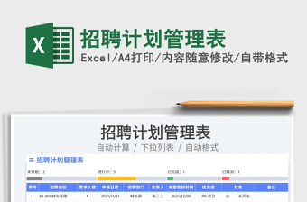 2022招聘計(jì)劃管理表免費(fèi)下載
