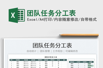 2022團(tuán)隊(duì)任務(wù)分工表免費(fèi)下載