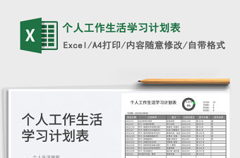 2022個人工作生活學習計劃表免費下載