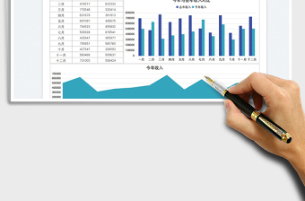 2022财务会计年度收入统计图表免费下载