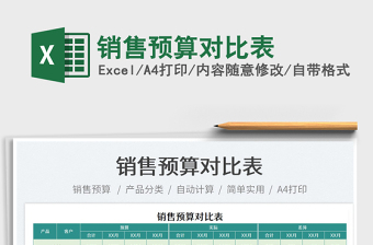 2022銷(xiāo)售預(yù)算對(duì)比表免費(fèi)下載