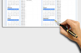 2022日歷日程全年工作計劃表免費下載