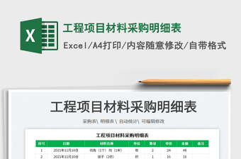 2022工程項(xiàng)目材料采購(gòu)明細(xì)表免費(fèi)下載
