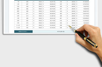 2022財務會計年度會員收入統計表免費下載