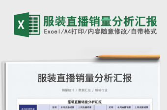 2022服裝直播銷量分析匯報免費下載