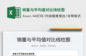 2022銷量與平均值對比線柱圖免費下載