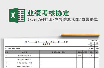 2022業(yè)績考核協(xié)定免費下載