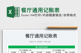 2022餐廳通用記賬表免費(fèi)下載