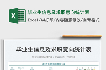 2022畢業(yè)生信息及求職意向統(tǒng)計(jì)表免費(fèi)下載