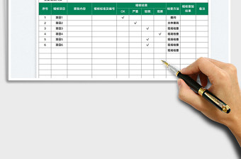 2022内部品质稽核查验表免费下载