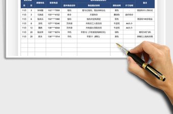 2022顾客遗失物品登记信息表免费下载