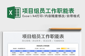2022項(xiàng)目組員工作職能表免費(fèi)下載