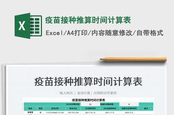 2022疫苗接種推算時間計算表免費下載