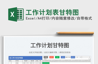 2022工作計劃表甘特圖免費下載