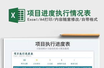 2022項目進度執(zhí)行情況表免費下載