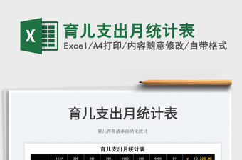 2022育兒支出月統(tǒng)計(jì)表免費(fèi)下載