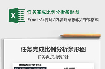 2022任務完成比例分析條形圖免費下載