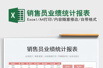 2022銷售員業(yè)績統(tǒng)計報表免費(fèi)下載