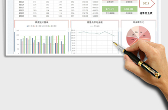 2022销售员业绩统计报表免费下载