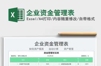 2022企業(yè)資金管理表免費(fèi)下載