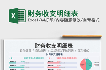 2022財務(wù)收支明細(xì)表免費下載