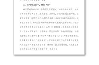 團(tuán)區(qū)委發(fā)展團(tuán)員工作經(jīng)驗(yàn)材料