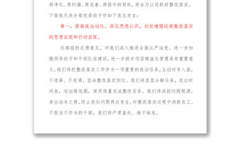 在公司黨委首輪項目巡察意見反饋會上的表態發言材料