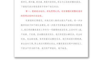 在公司黨委首輪項目巡察意見反饋會上的表態(tài)發(fā)言材料