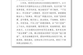 黨支部換屆工作大會(huì)報(bào)告