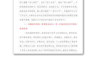 ×××黨史學習教育工作自查評估報告