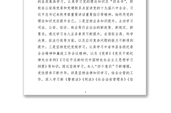 公安局長述職述廉報告
