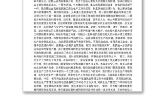 副廳長在全省建筑施工安全生產標準化現場會上的講話