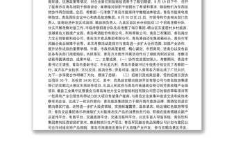 陇南市招商引资局关于赴青岛开展招商 引资考察活动有关情况的报告