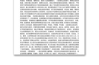 應(yīng)急管理工作開展情況報(bào)告