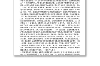 黨組巡視整改民主生活會(huì)全套材料