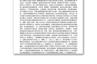 關于2019年度落實全面從嚴治黨黨委主體責任情況的報告