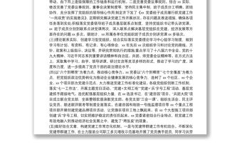 管黨治黨責任履行不到位問題專項治理自查自糾專題報告