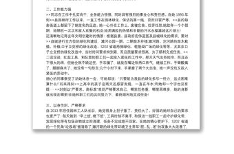 三八紅旗手個人先進工作者事跡材料