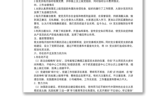 XX黨支部自評(píng)報(bào)告