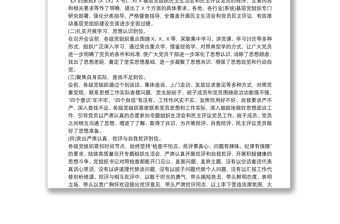 基層黨組織組織生活會和開展民主評議黨員情況工作報告