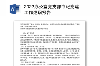 2022支部书记述职评议整改报告