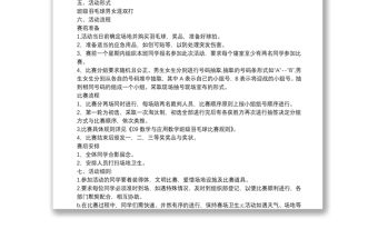 羽毛球比賽活動策劃方案模板