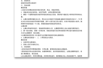 羽毛球比賽活動策劃方案模板