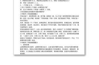 小學(xué)數(shù)學(xué)二年級奧數(shù)題9篇 小學(xué)數(shù)學(xué)二年級奧數(shù)題9篇